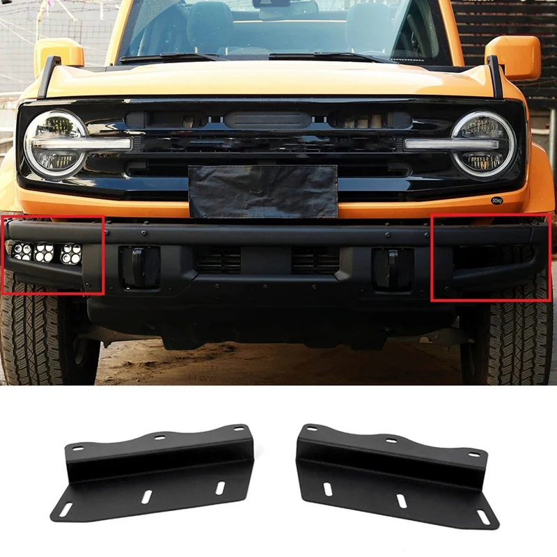 

Front Bumper LED Fog Lights Mounting Bracket Replacement Parts For Ford Bronco 2021-2023 Fog Light Lamps Kit