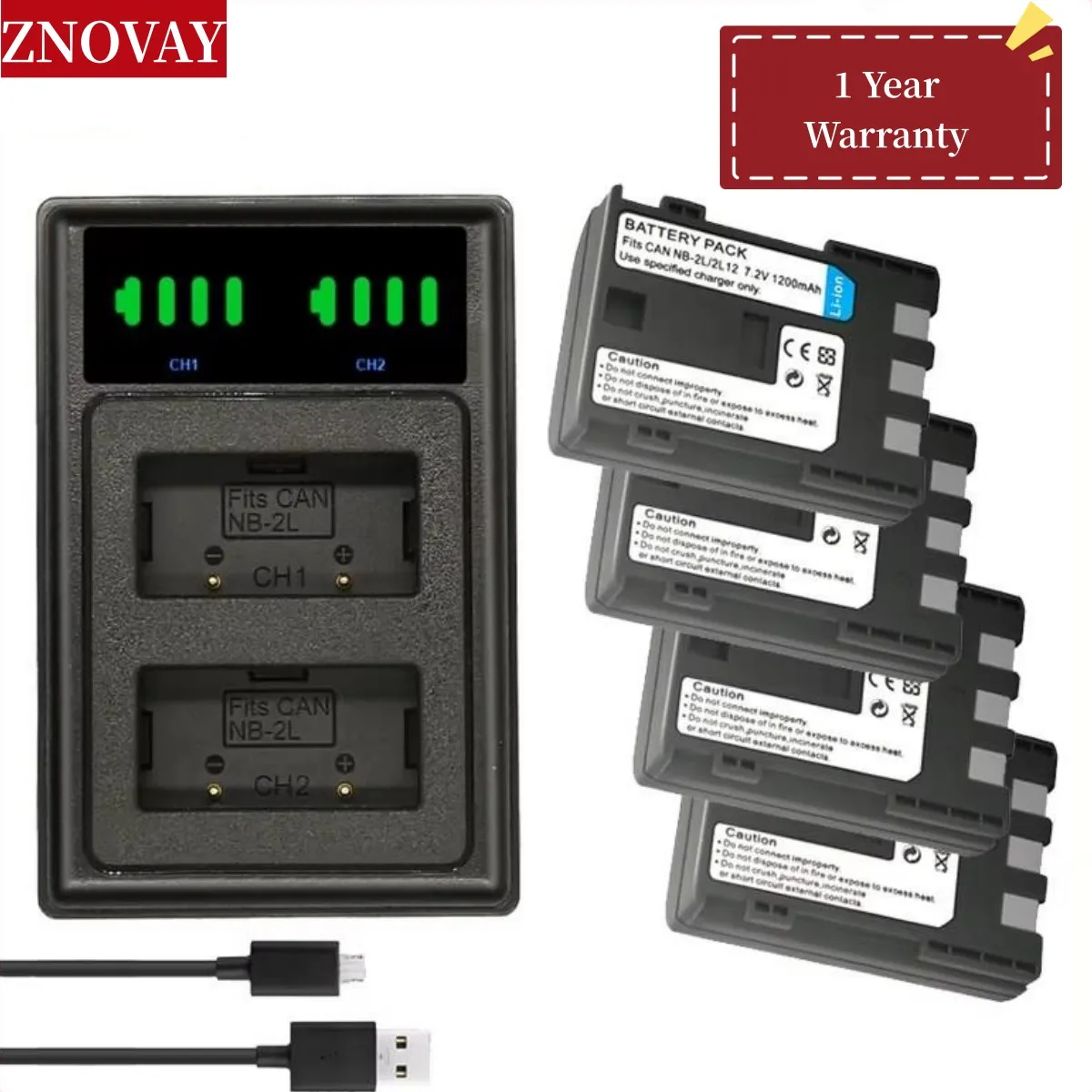 

NB-2LH NB 2L 2LH NB-2L Battery and Charger for Canon EOS 350D 400D MD265 MV960 PowerShot G7 G9 S70 S80 ZR950 ZR960 HG10 HV40