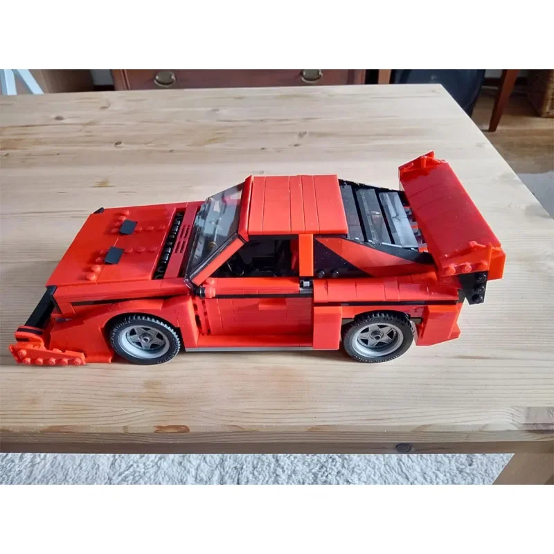 MOC-96162 Red New Supercar Racing Car Assembly Stitching Building Block Model • 874 Parts Boy Kids Birthday Building Block Toy