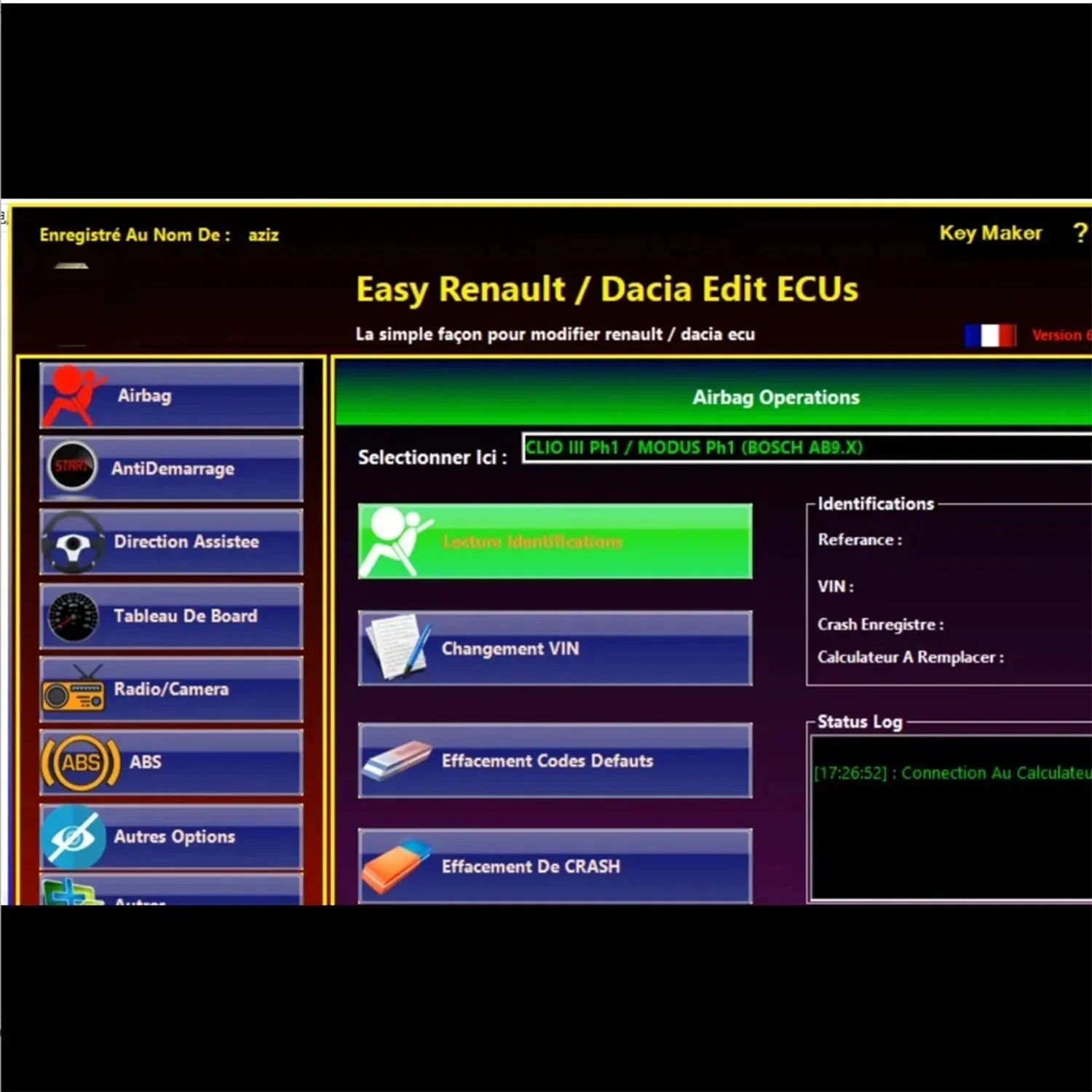 برنامج سهل Renault 6.1.4 لمبرمج Renault ECU وسادة هوائية شفافة ومفاتيح بطاقة UCH Cleaner WORK مع OBDLink Renolink #4