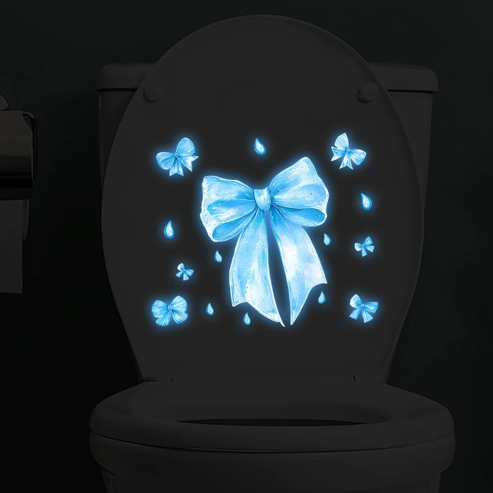 Glow in the Dark Butterfly Bow Sticker Suitable for Indoor Use on Mirrors Tiles Walls and Other Smooth Surfaces