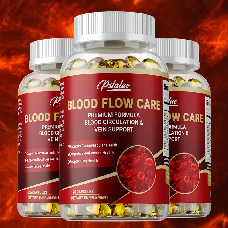 Blood Flow Care Capsule - Energy Production, Promotes Blood Circulation, Supports Heart, Cardiovascular and Leg Veins Health
