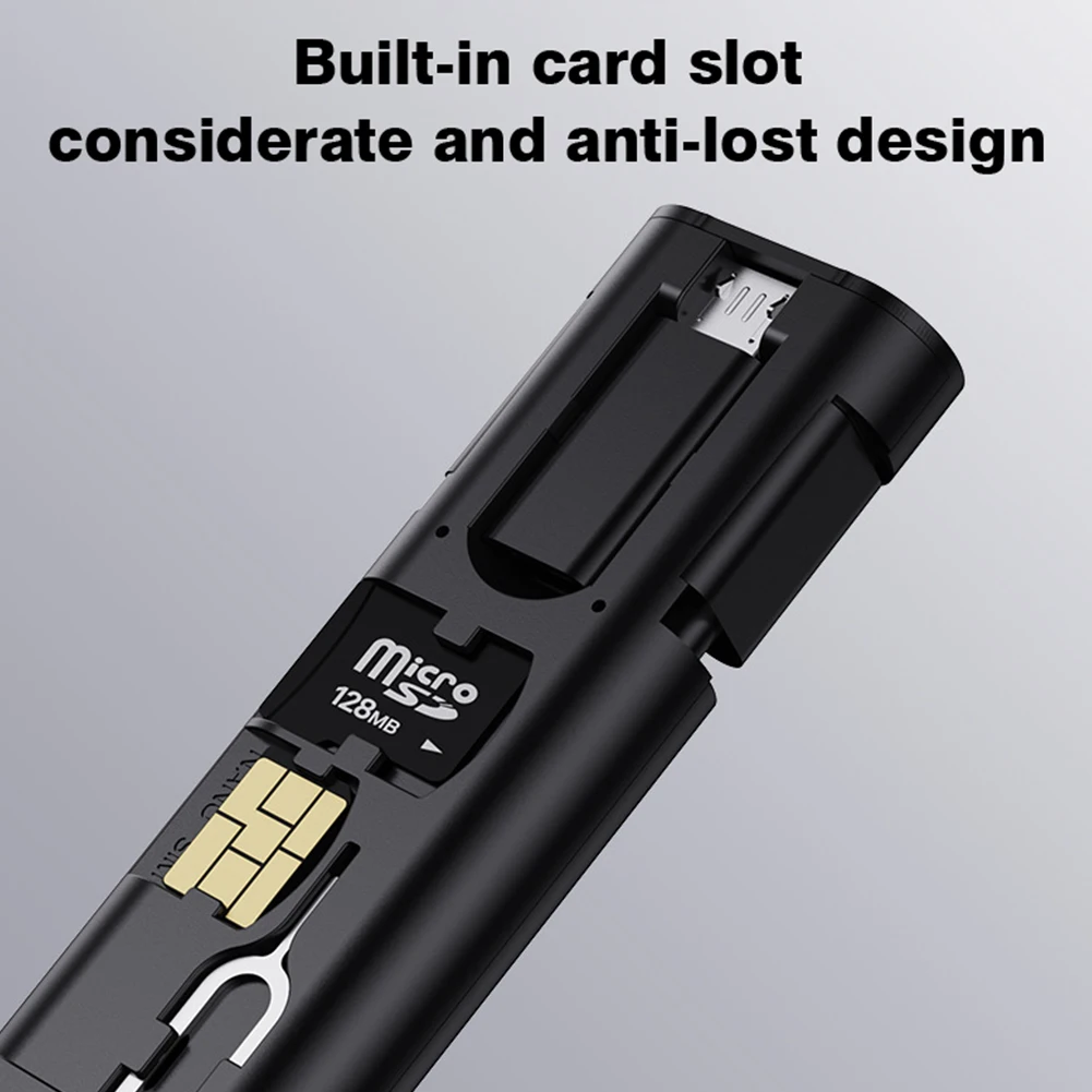 6 In 1 Multifunctional Data Cable Storage Box 60W Dual Type-C Data Cable Storage Box Lightning Android Interface Supporting Use