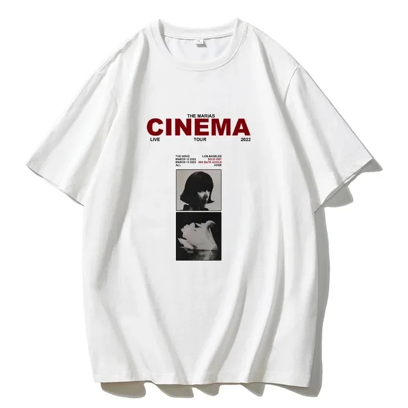 Hirsionsan Cinema Letter Printed T Shirt Women Summer Cotton Soft Men Short Sleeve Tee Female Oversized Higt Street Gothic Top