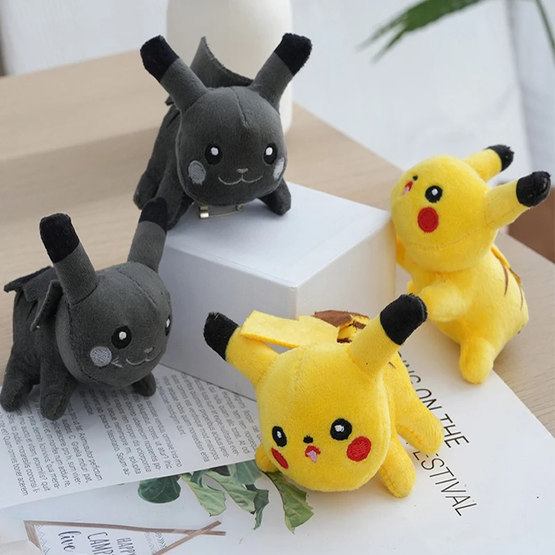 

Pokemon Pikachu Kawaii Cartoon Brooch Plush Doll Bag Clothes Pendant Children Like Gifts