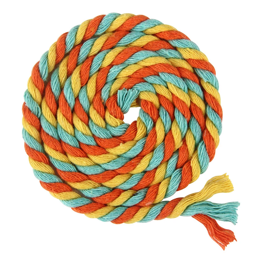 

100m Multicolor 3-Ply Twisted Cotton Rope Super Cotton Cord String for DIY Arts & Crafts Decoration Bundling 6mm (Orange & Sky B