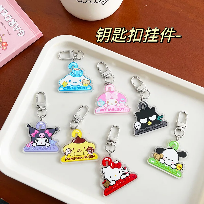 

Hot Anime Sanrio Hangers Series Key Chain Kawaii Pochacco Cartoon for Students Christmas Gifts Bag Pendant Decorated Accessories