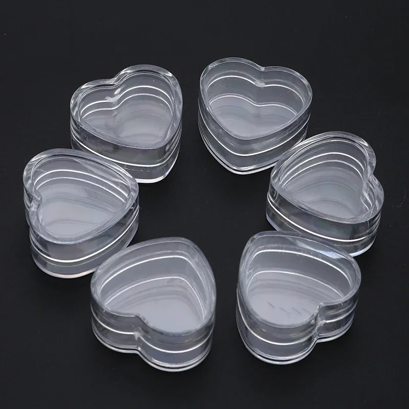 5/10/30PCS Plastic Heart Shape Empty Bottle Cosmetic Jar Lip Balm Cream Pot Jar Box Container Travel Refillable Bottles Set