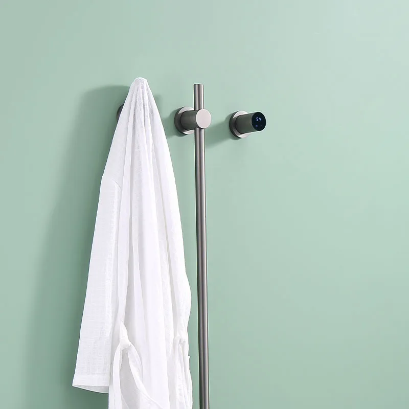 

Constant-Temperature Electric Towel Warmer Flush-Mounted Digital Display Smart Drying Stainless Steel Bath Towel Rack