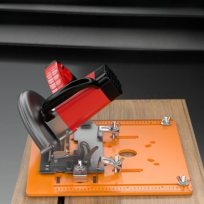 Woodworking Cutting Auxiliary Bottom Plate Electric Cutting Machine Positioning Push Plate Angle Adjustable Wood Cutting Tools