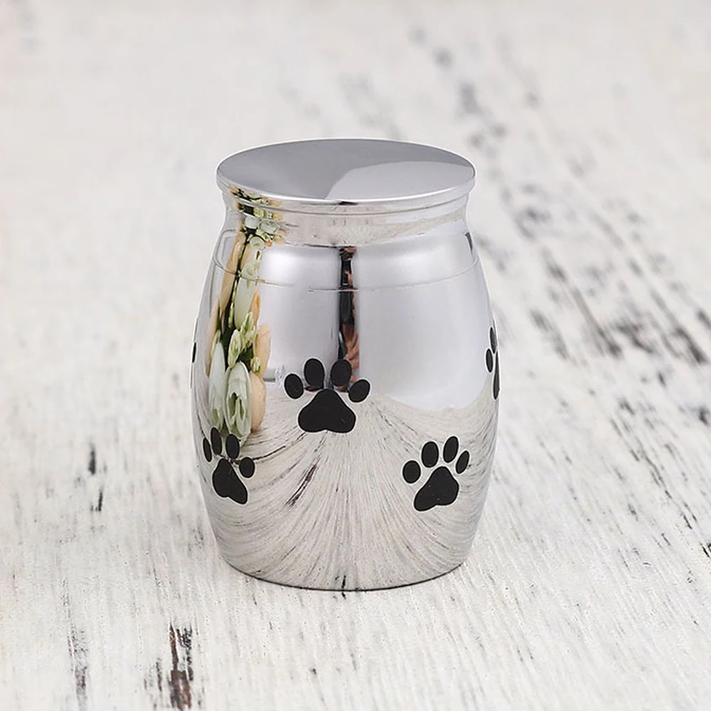 1 pc Cremation Memorial Urn Memorable Memorial Pets Gift Burial Cremation Urn Storage Pet Urns for Dog cat Ashes Retain Memories