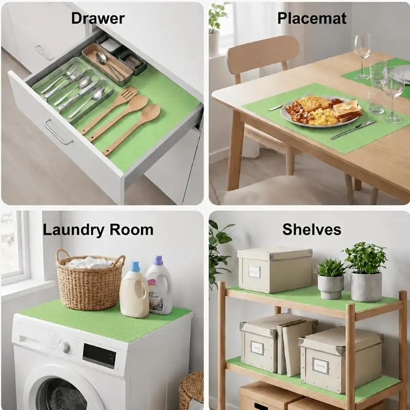 Fridge Filter Sponge Liner Cuttable Drainage Anti Mildew Refrigerator Drawer Mat for Fruit Vegetable Storage