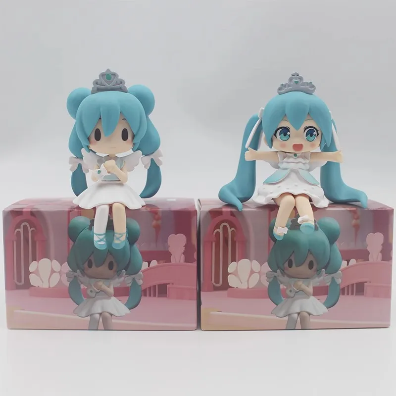 在庫あり-初音ミク-qver-doudou-eyed-かわいい大きな目のプリンセス座っているフィギュアカーケース装飾品コレクションギフトアニメ