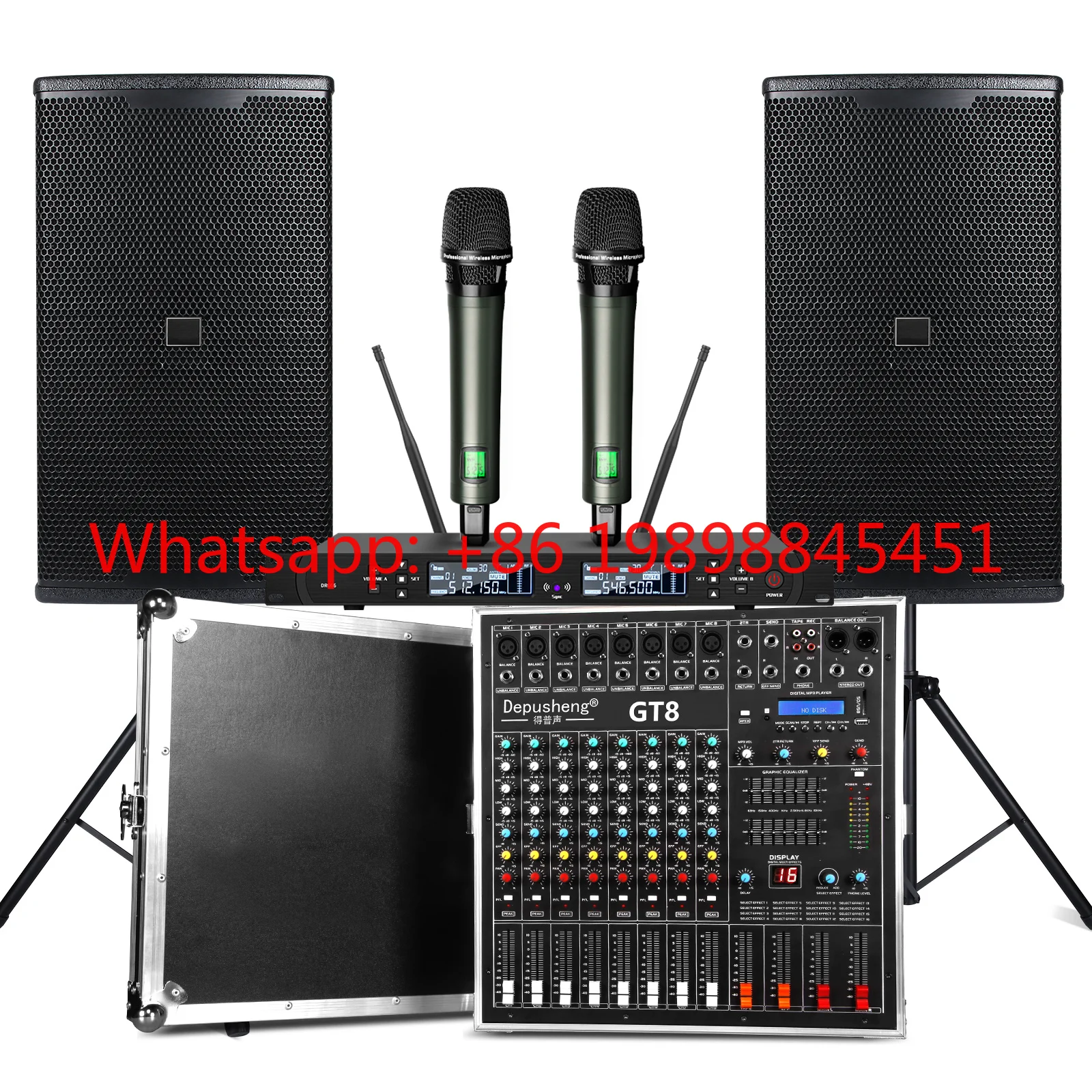 

KP600 Stage Audio Sound Equipment 12-inch Speaker Set Matching 8CH Mixing Console