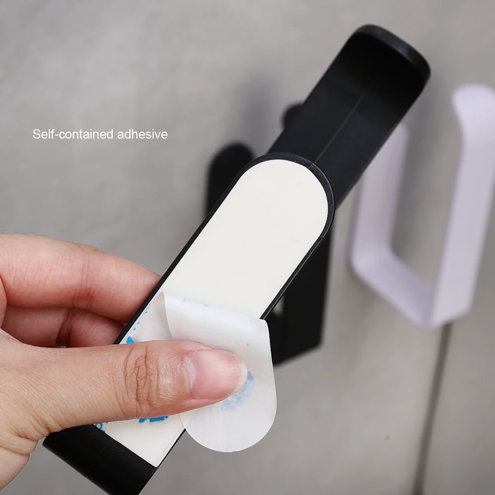 1Pc Wall Mounted Toilet Paper Holder No Punching Tissue Towel Roll Bathroom Towel Rack Bathroom Accessories Material Plastic