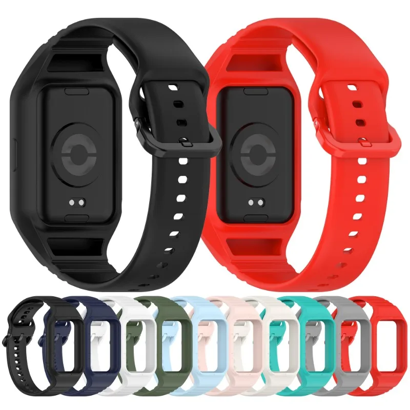 สายซิลิโคนสำหรับนาฬิกา Redmi 4สายรัดข้อมือกีฬาสำหรับ Xiaomi miband 8 Pro สายนาฬิกาอุปกรณ์เสริมสำหรับเปลี่ยน