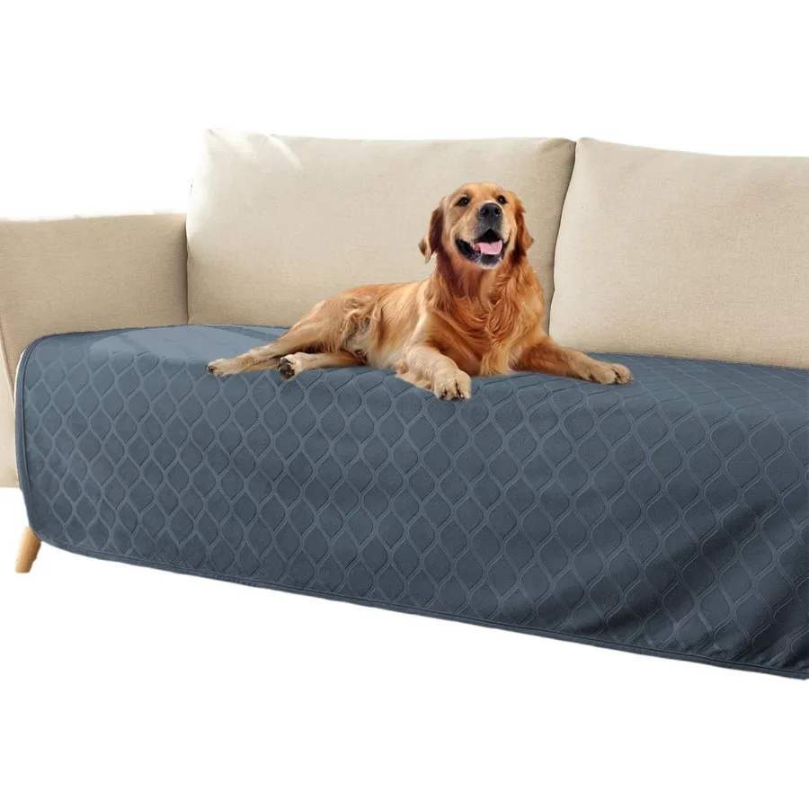 Manta impermeable para perro, funda de cama para sofá: manta de felpa acogedora y peluda marroquí de terciopelo de cristal para mascotas con duradero