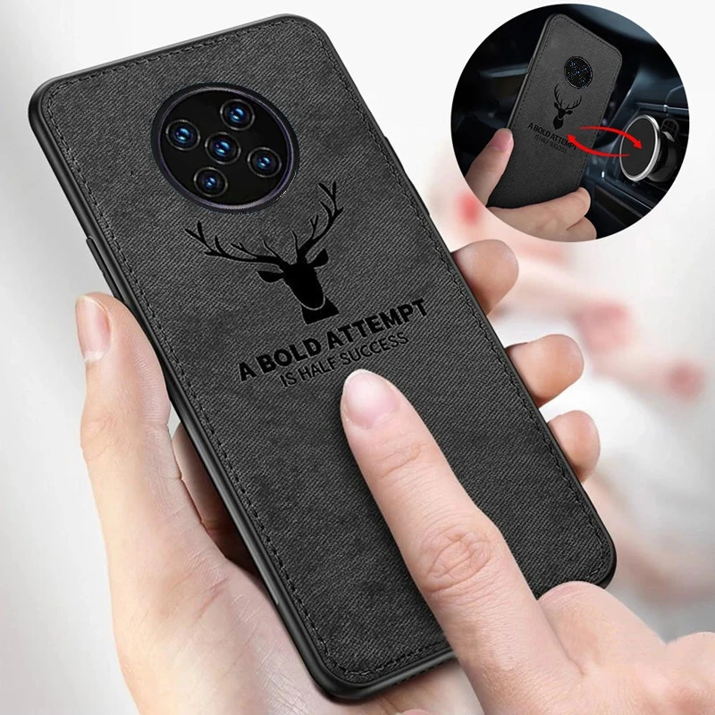 Classic Cloth Case For Huawei Mate 60 50 40 30 Pro Nova 8 9 10 SE 11 P60 P50 P40 P30 Pro Build-in Magnet Cover Deer Coque