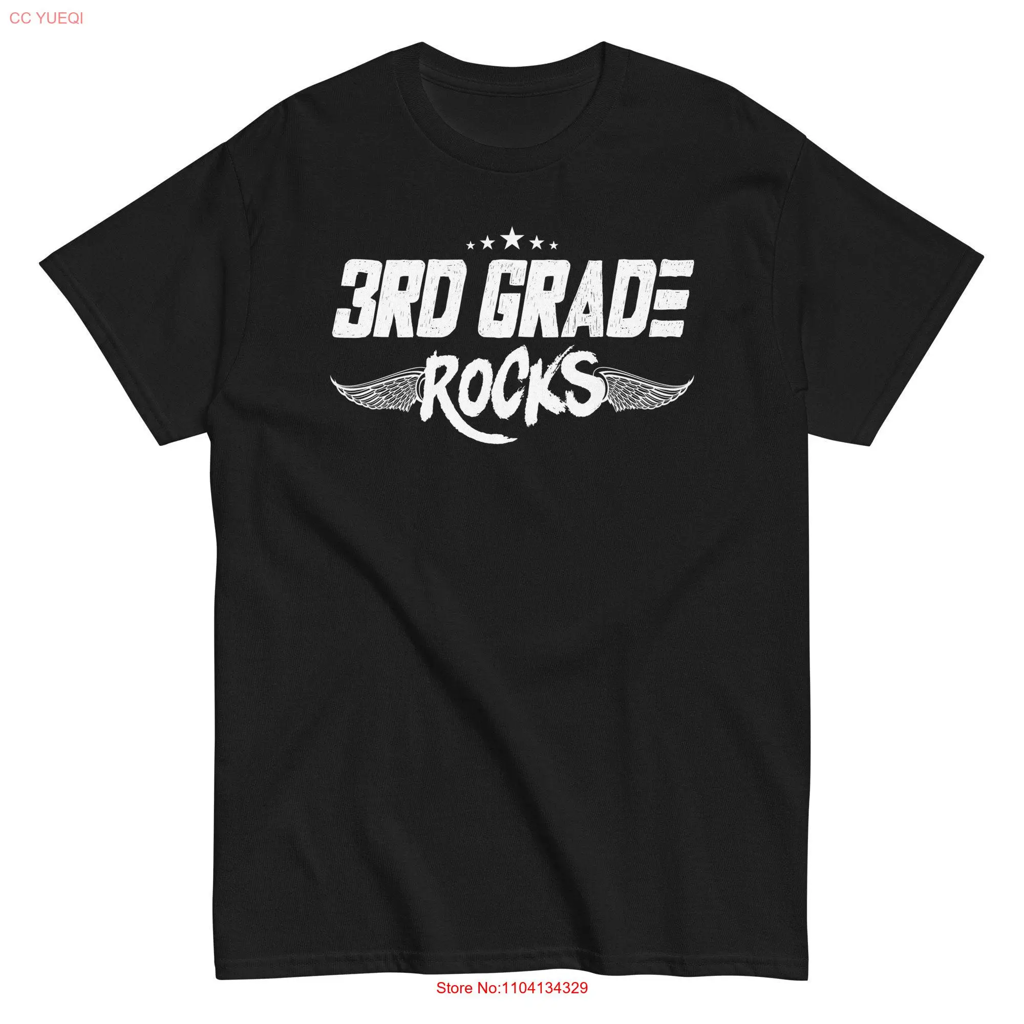 3rd Third Grade Rocks Student or Teacher Classic T shirt long or short sleeves