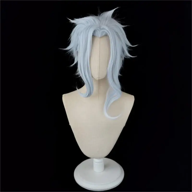 Gioco Genshin Impact Dottore parrucca Cosplay capelli blu chiaro resistente al calore accessori per feste di Halloween sintetici puntelli