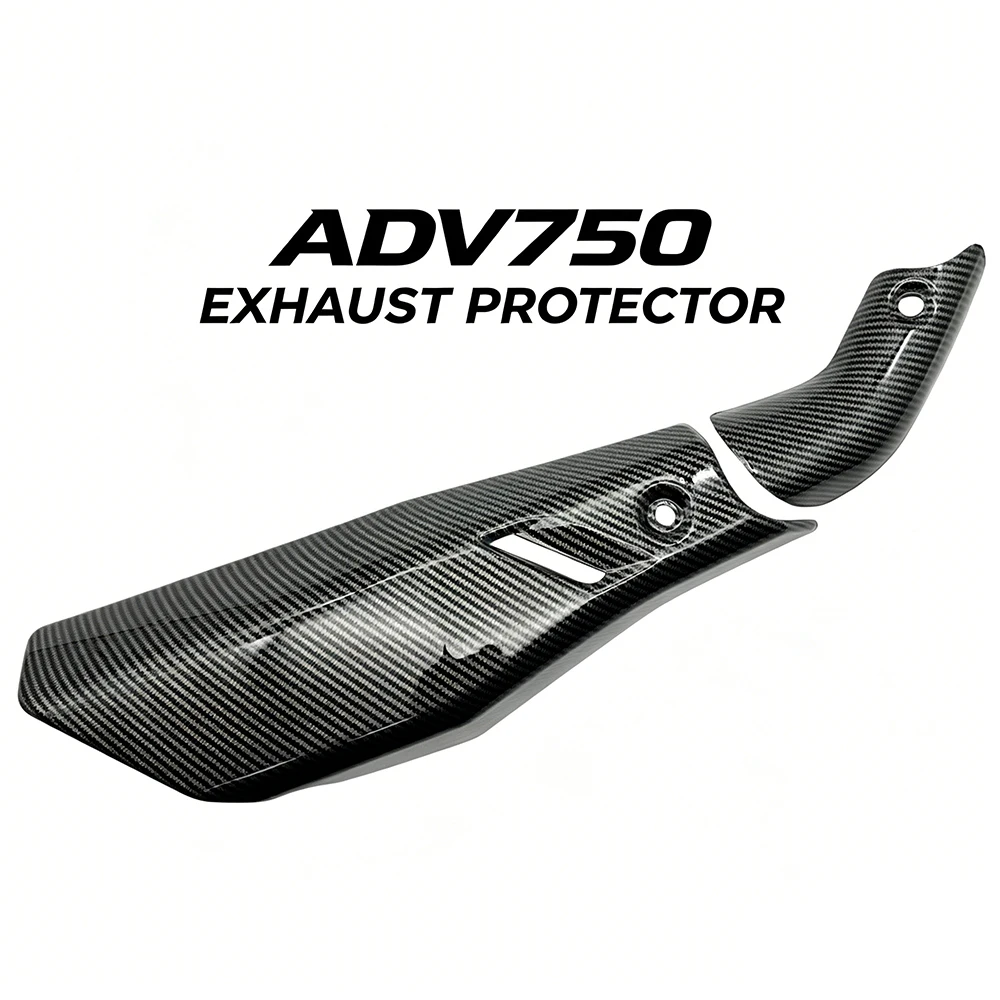

For Honda XADV 750 ADV750 2017-2024 Exhaust Pipe Cover, Carbon Fiber Look Heat Resistant Muffler Protector Fairing Parts