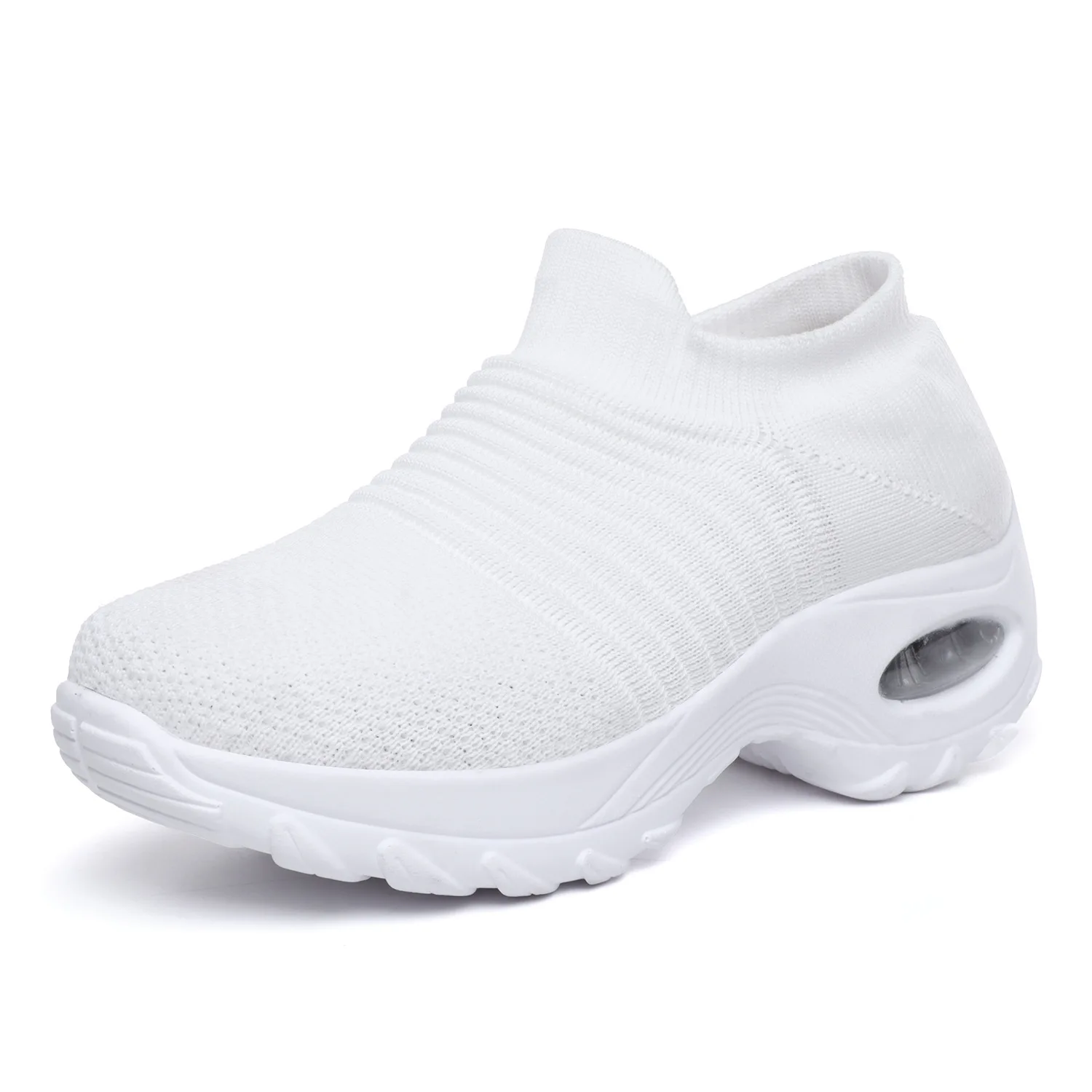 Chaussures de marche confortables à enfiler pour femmes, baskets décontractées, chaussures de course à coussin d'air, chaussures de sport en maille, automne, taille 35-43