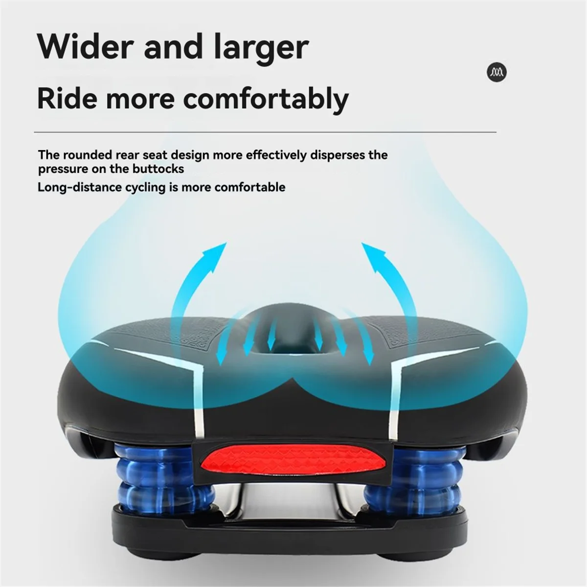 وسادة مقعد مجوفة للدراجة AA74 ناعمة ومرونة عالية قابلة للتنفس ومضادة للانزلاق ملحقات ركوب الدراجات خط أبيض #3