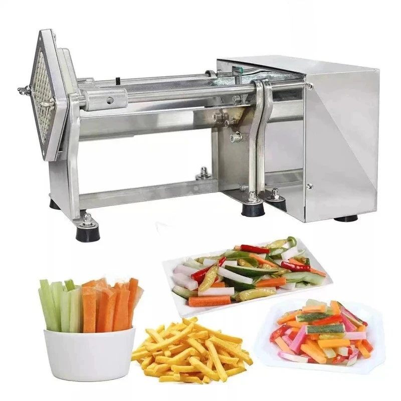 Potato Chips Making Machine 220V Electric Tabletop Carrot Sweet Potato Cucumber Strips Cutter Stainless Steel Cutting Machine