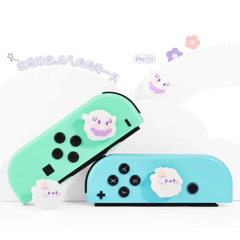 Bonita cubierta protectora de silicona para Joystick, tapa de agarre para interruptor Oled, controlador Joy-con, NS Lite