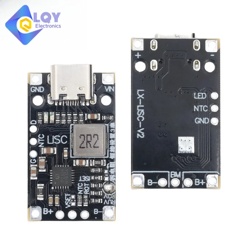 Type-C USB 2/3S BMS 15W 8.4V 12.6V 1.5A Lithium Battery Charging Boost Module With Balanced Support Fast Charge With Indicator