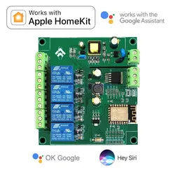 アップルhomekit互換スマートホーム無線lan irrigrationスイッチ4リレーsiri googleアシスタント音声制御オートメーションiotスケジュール