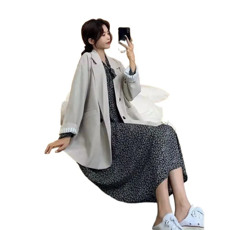 

New Arrival Spring/Autumn 2025 Korean Style Women's Loose Blazer Casual Versatile Fashionable Small Suit Jacket