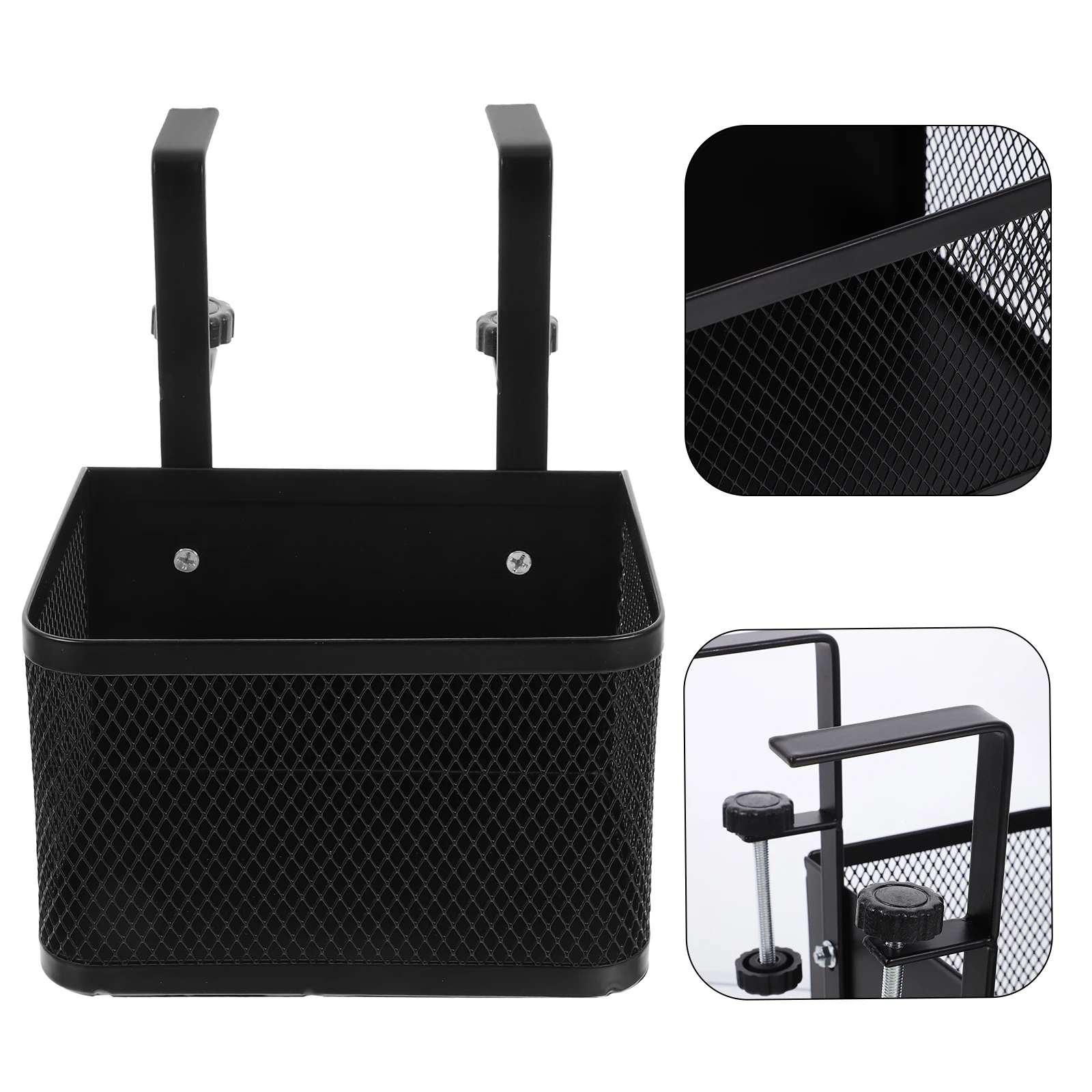 Klem op bureau-organizermand onder bureau-opslagoplossing voor kantoor, klaslokaal, thuis, zonder boren vereist, kabelorganizermand