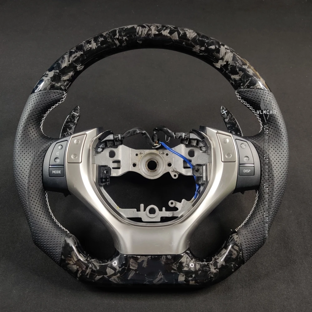 Private Custom Carbon Fiber Steering Wheel for Lexus GS350 GS450h GS F 2012-2020 Racing Style Sport Design Direct Fit view 2