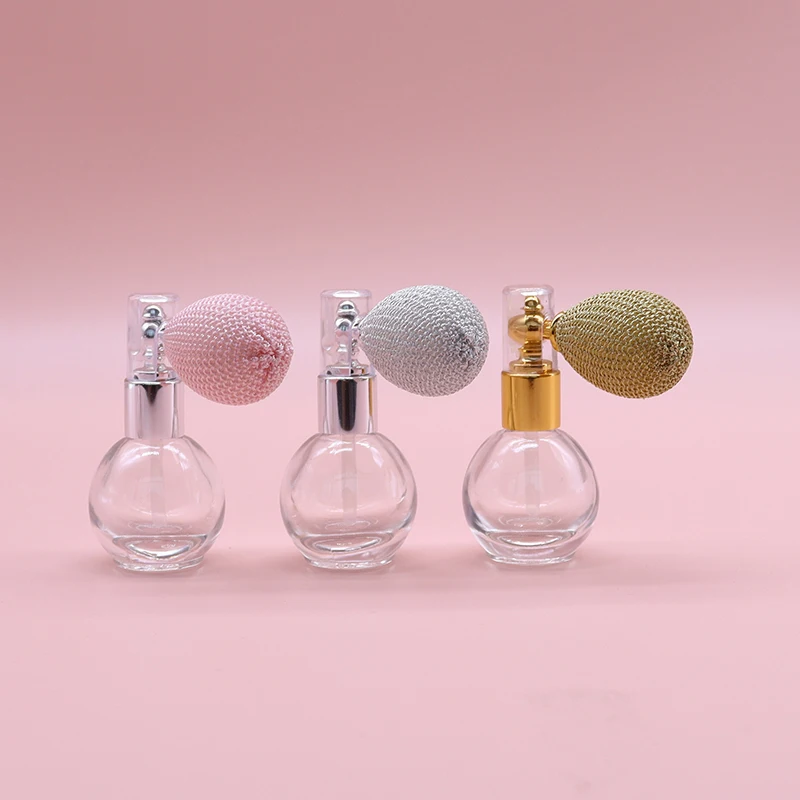 15ml Balloon AirBag Perfume Bottle Spray Atomizer Refillable Round Luxury Portable Transparent Empty Glass Spray Atomizer Bottle