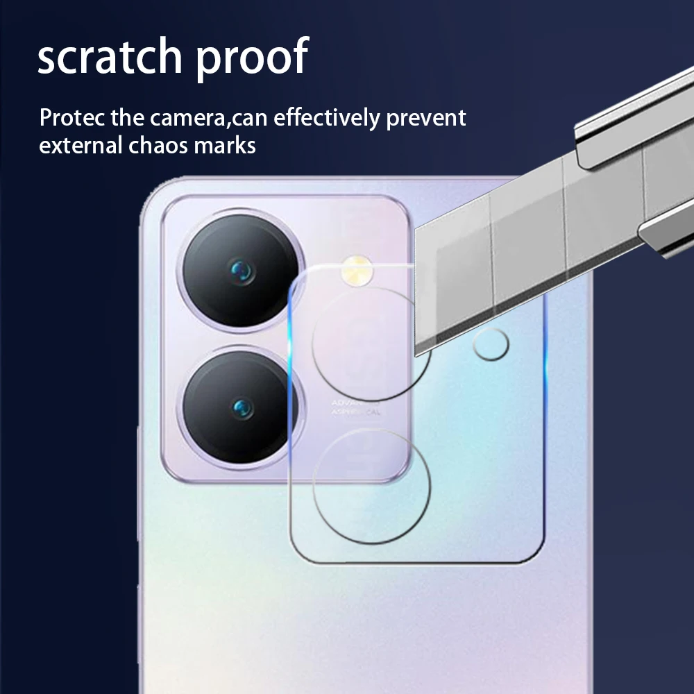 2PCS 3D Rear Camera Lens Tempered Glass For VIVO Y27 Y 27 27Y Vivoy27 5G 6.64inch Back Lens Protector Protective Cover Films