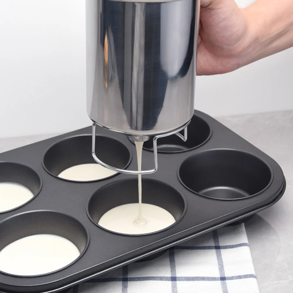 

Stainless Steel Batter Dispenser Food Grade High Temp Resistant Non Rust Home Kitchen Tool For Pancake Cupcake Muffin