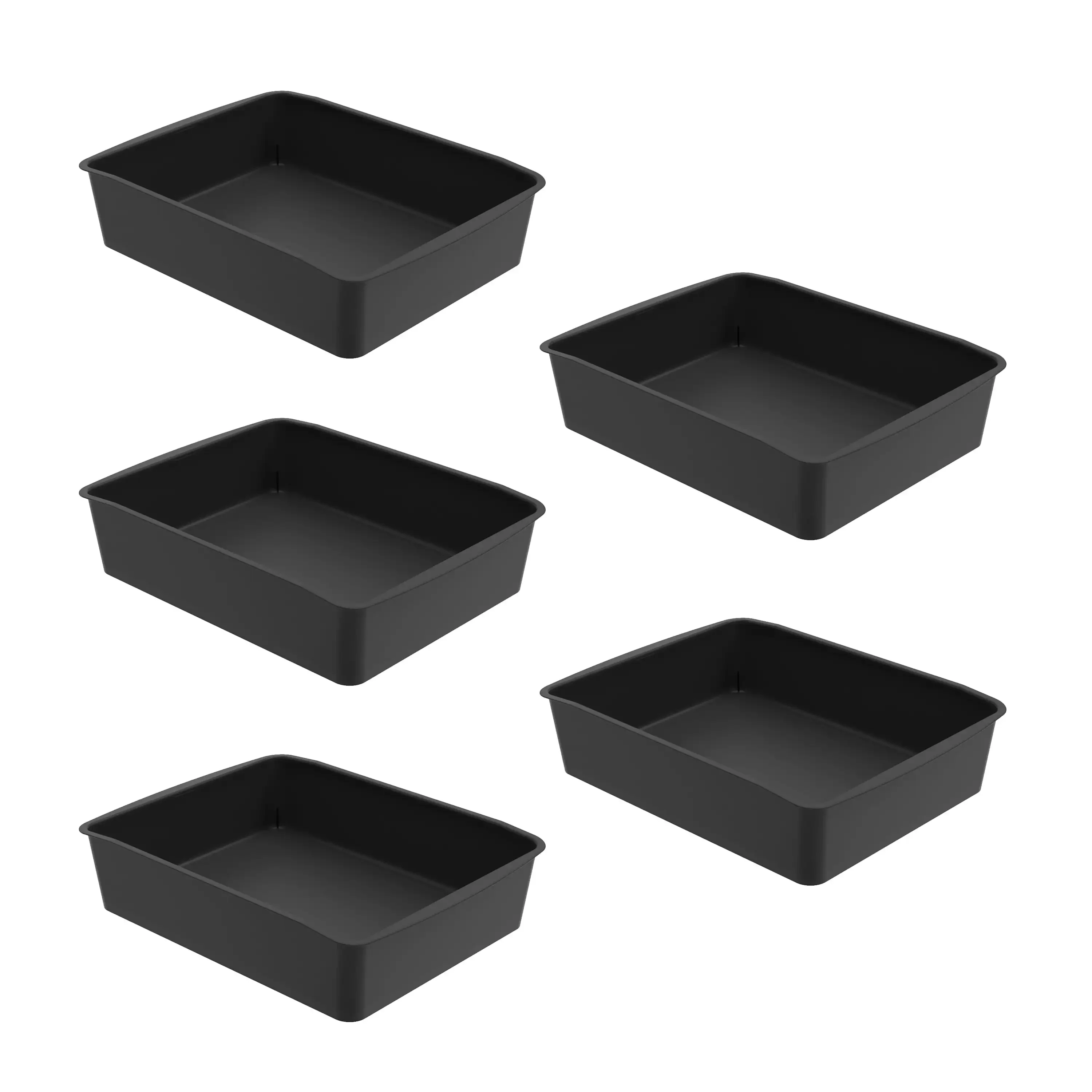 

Plastic Letter Tray, Letter Size Paper Sorter, Black, 5-Pack