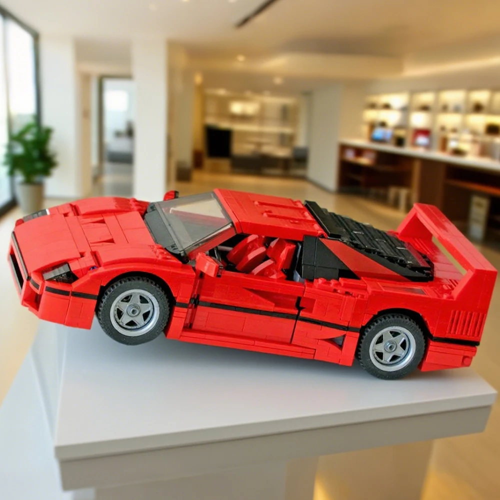 Novo clássico conjunto de blocos de construção de carro esportivo de corrida crianças presente de natal coletor modelo carro brinquedo para meninos crianças entusiastas de carros de corrida