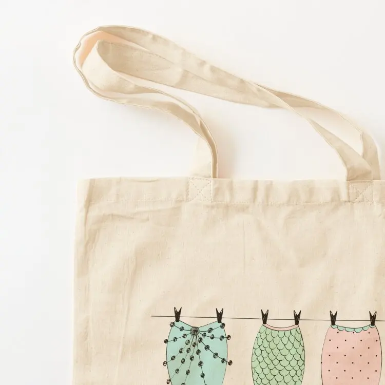 Cute mermaid tails Tote Bag Gift bag Cloth bags foldable reusable bag hand ladies