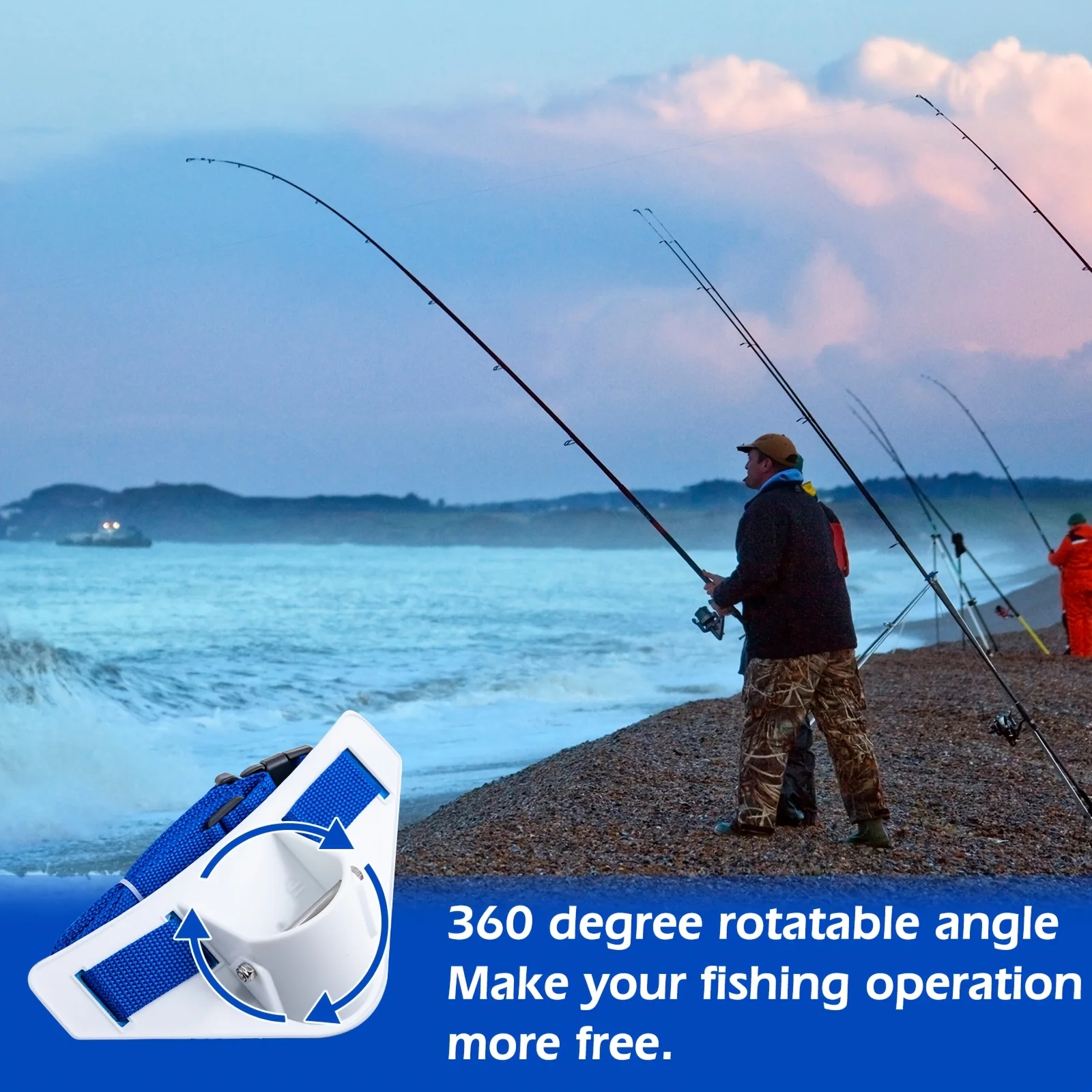 Cinturón Portacañas Ajustable Goture – Pesca en agua salada y dulce - imagen 4