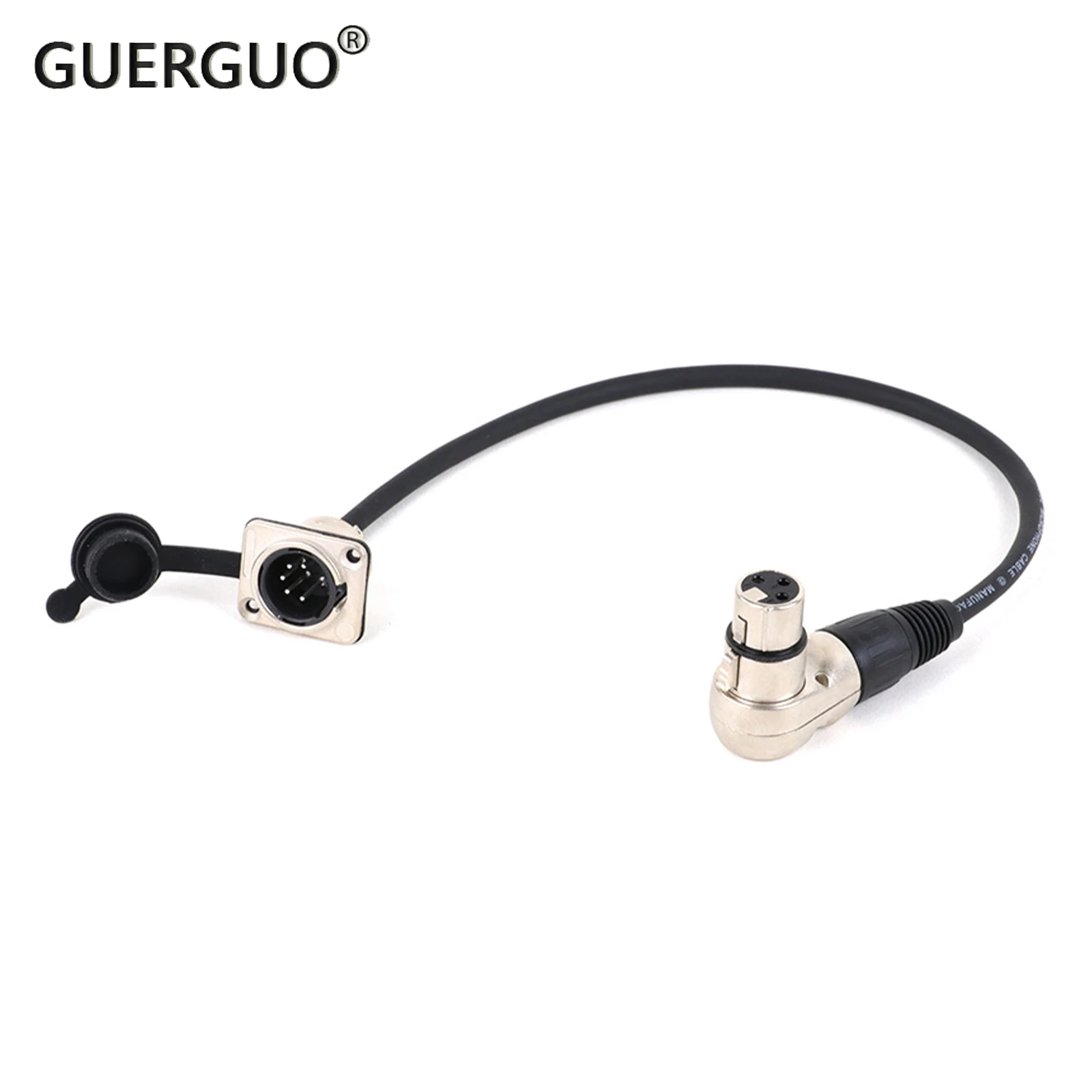 

XLR Cable 3PIN 90 Degree XLR Female Connector to 5Pin D-Type XLR Male Panel Mount Multicolor Cord for Microphone Mixer 0.3M-15M