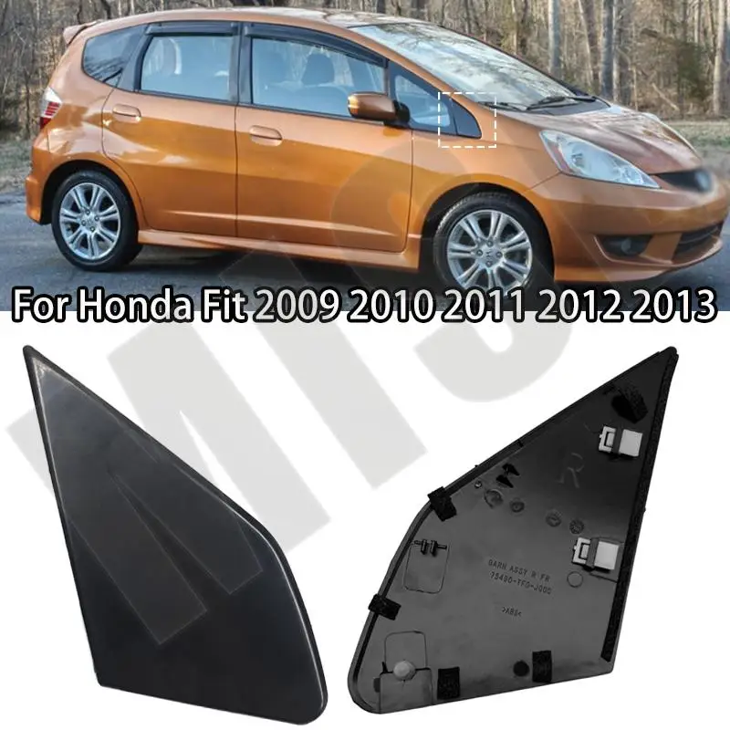 For Honda Fit 2009 2010 2011 2012 2013 Auto Exterior Front Door Garnish Cover Panel Front Window Glass Plate Trim Cap 75495-TF0