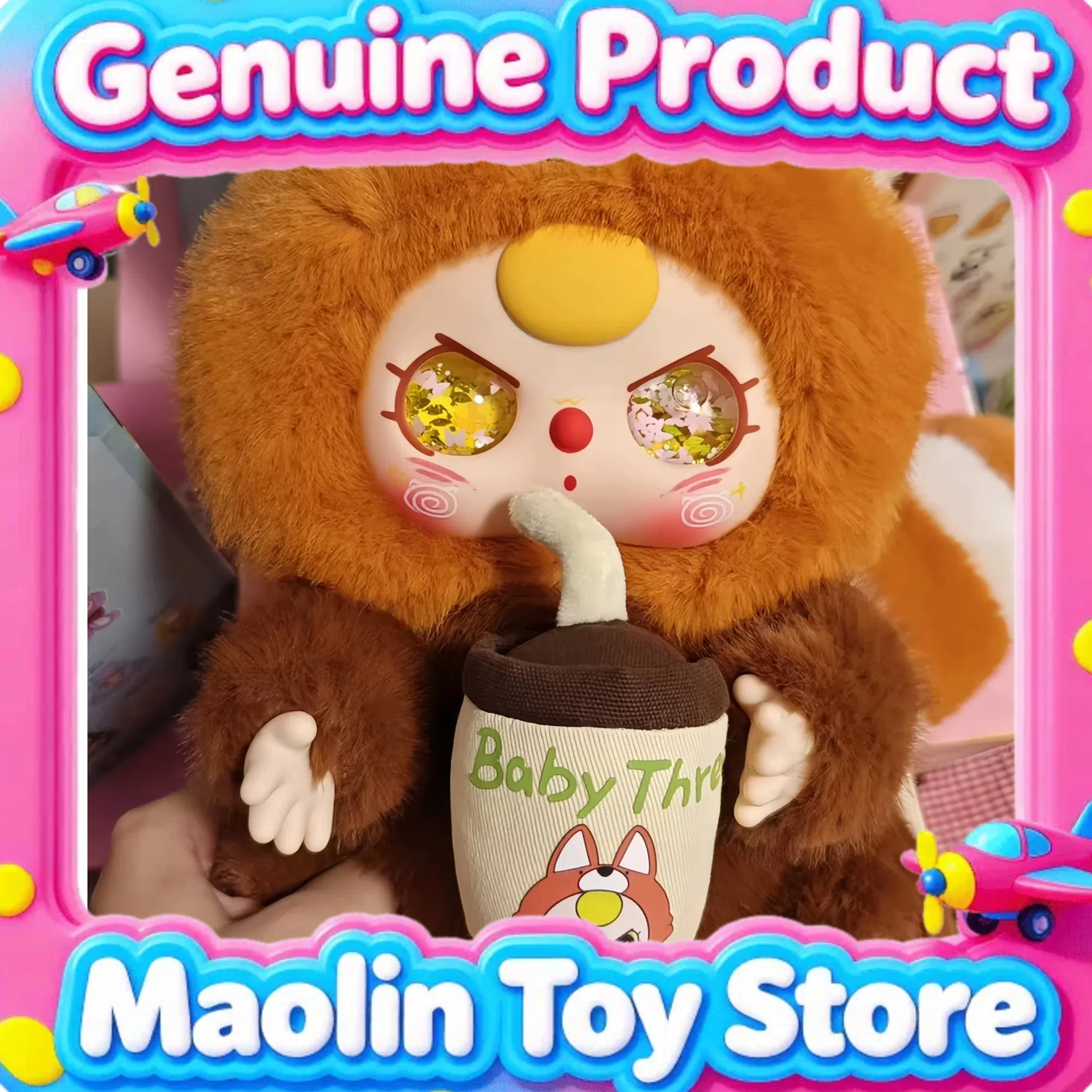 

Genuine Baby Three 400% Body 3 Plush Enameled Blind Box Figurine Fashion Play Cute Doll Decoration Send Friend Birthday Gifts