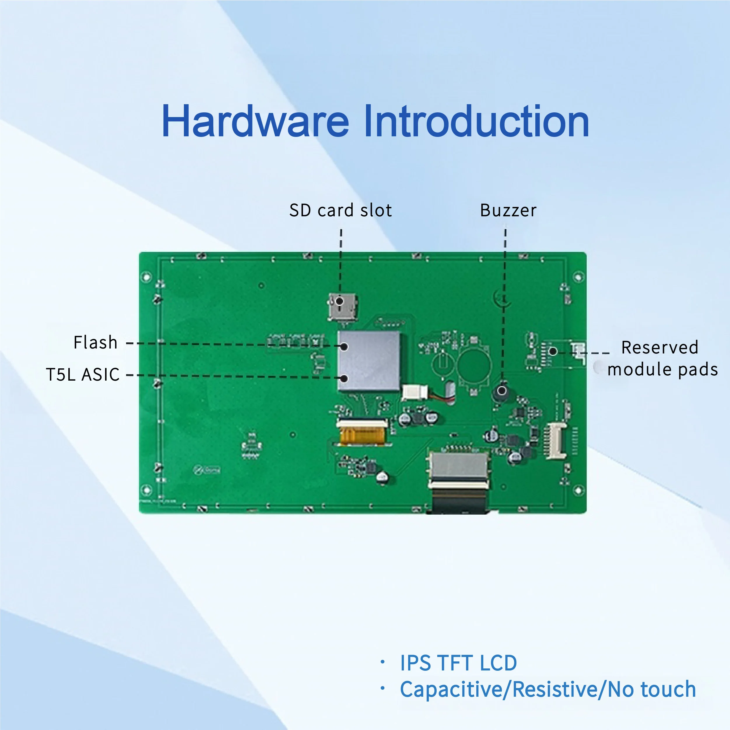 DWIN Kelas Komersial 10.1 Inci, Layar Sentuh HMI 1024*600 UNTUK Arduino/STM32, Layar IPS, RGB/TTL/RS 232
