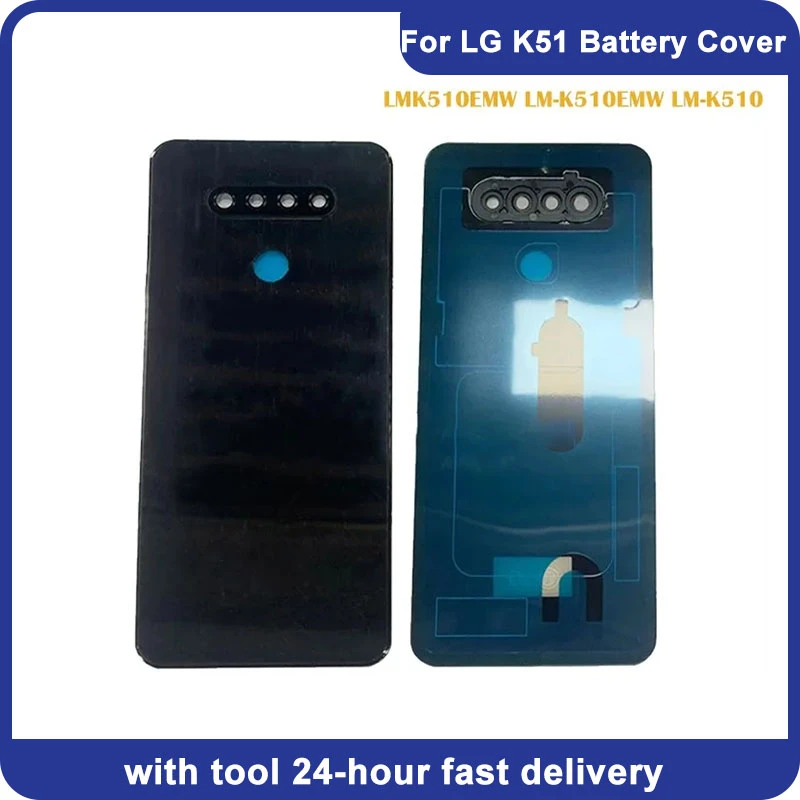 

For LG K51 Battery Case Cover Rear Door Housing Back Case For LG K51 Battery Cover Camera Frame Lens with Logo