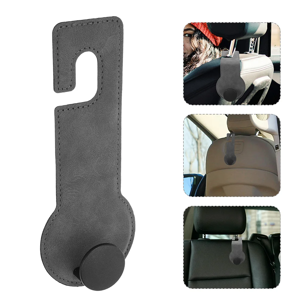 

Small Item Car Seat Back Hook The Tote Bag Pu Zinc Alloy Storage Hooks for Headrest