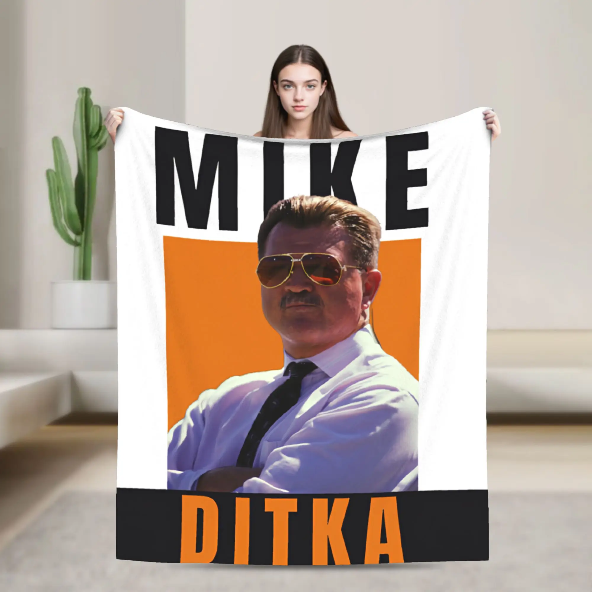 Super Soft RIP Mike Ditka  Throw Blanket Premium Flannel Fleece Lightweight  Bed Blanket Cozy Fluffy Bedspread All Season Use