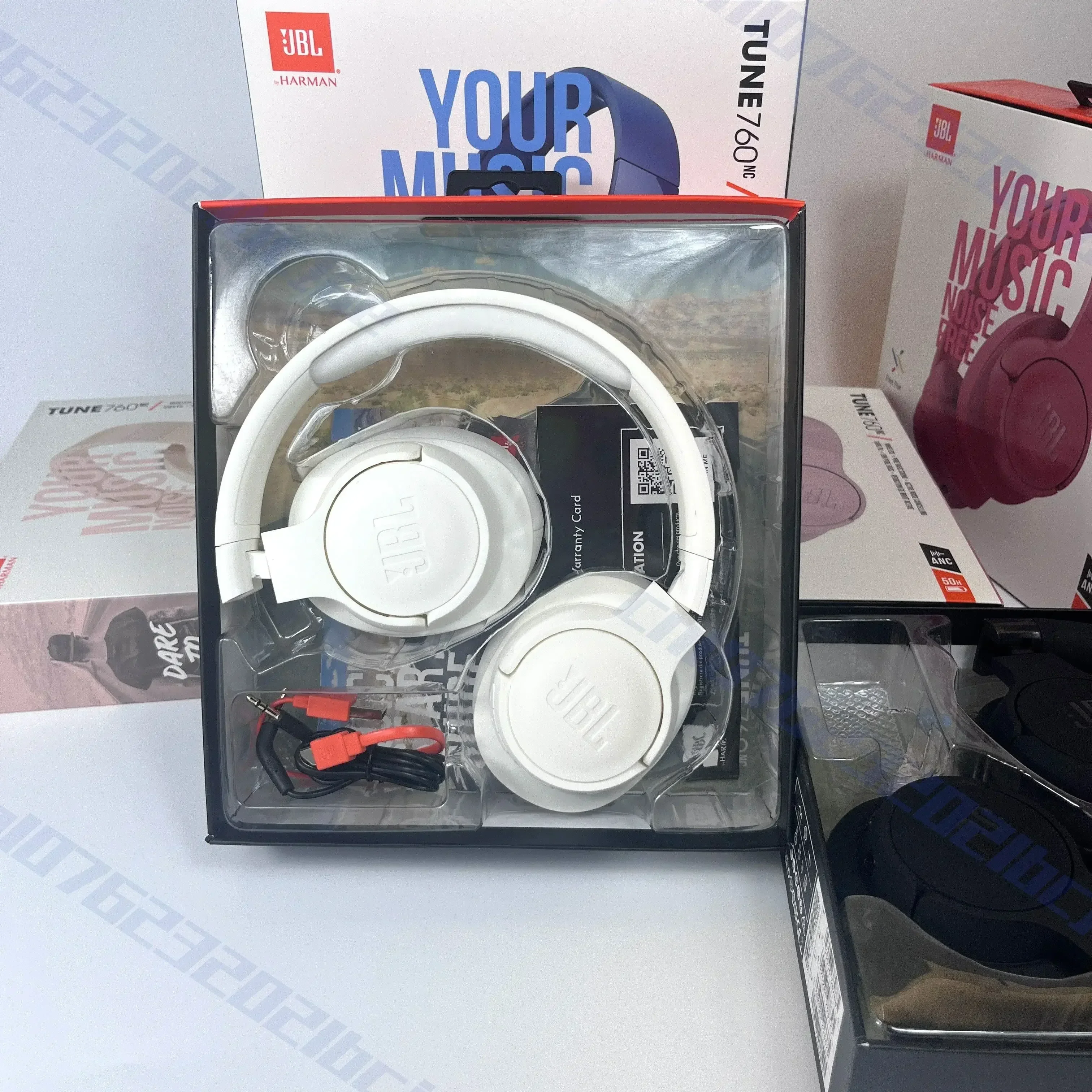 JBL Tune 760NC Draadloze Over-Ear Hoofdtelefoon Opvouwbaar Actieve Ruisonderdrukking Sport Headset voor Muziek en Reizen