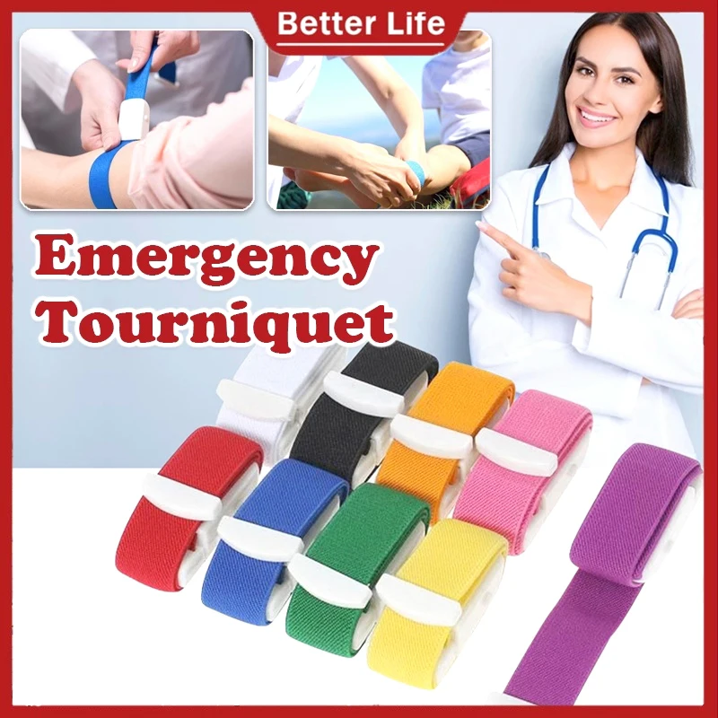 1Pcs Disposable Emergency Tourniquet Quick Release Snap-on Bandage Medical Supplies Outdoor Survival Gear Camping Equipment